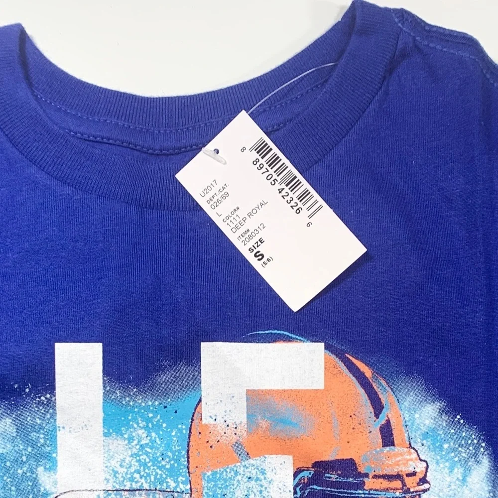 Children’s Place | Blue Graphic Football Tee New With Tags NWT